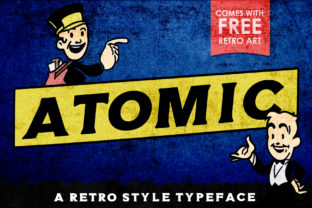 Atomic Serif Font for Retro Craft Projects