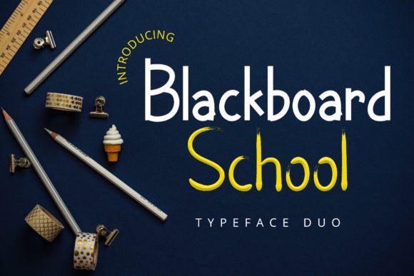 Blackboard School Typeface for Playful Digital Branding