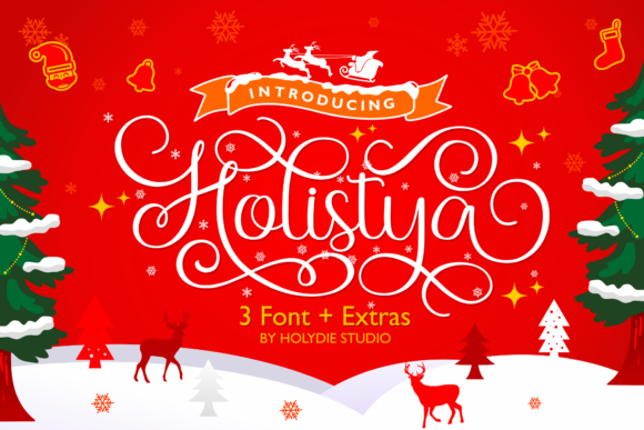 Holistya: A Script Handwritten Typeface for Holiday Editorial Design