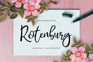 Rotenburg: A Modern Calligraphy Font for Elegant Craft Designs