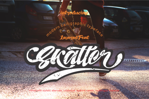 Skatter Typeface: Modern Calligraphy for Editorial Design